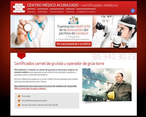 Centro médico acorazado, certificados médicos