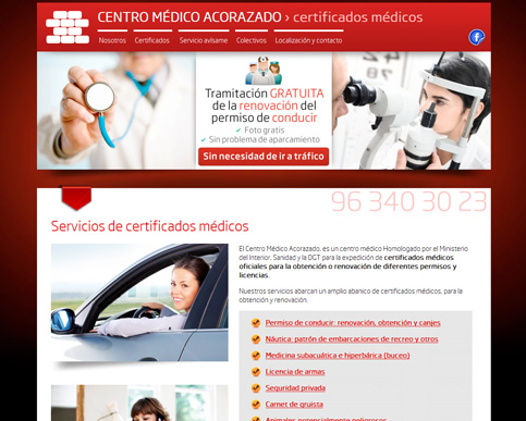 Centro médico acorazado, certificados médicos